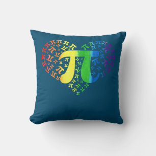 Heart Pi Day Funny Graphic Math Teacher Cushion