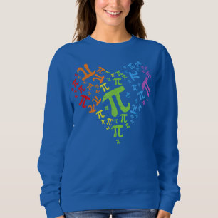 Heart Pi Day Funny Graphic Math Teacher For Women Sweatshirt
