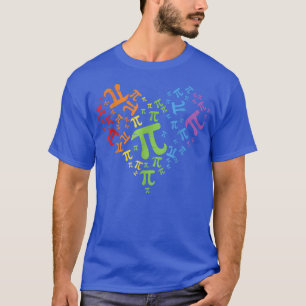 Heart Pi Day Funny Graphic Math Teacher for Women T-Shirt
