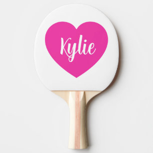 Heart ping pong paddle