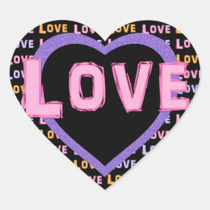 Heart Pink Love Stickers