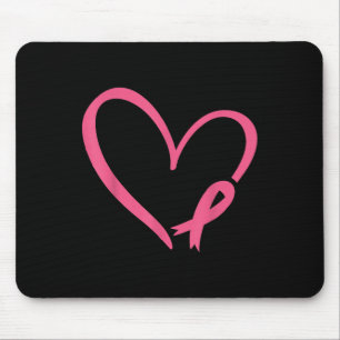 Heart Pink Ribbon Breast Cancer Awareness Month Wo Mouse Mat