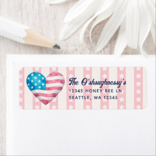 Heart & Pink Stripes & Stars Baby Shower