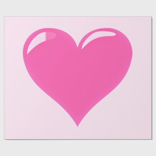 Heart Pink Wrapping Paper Love