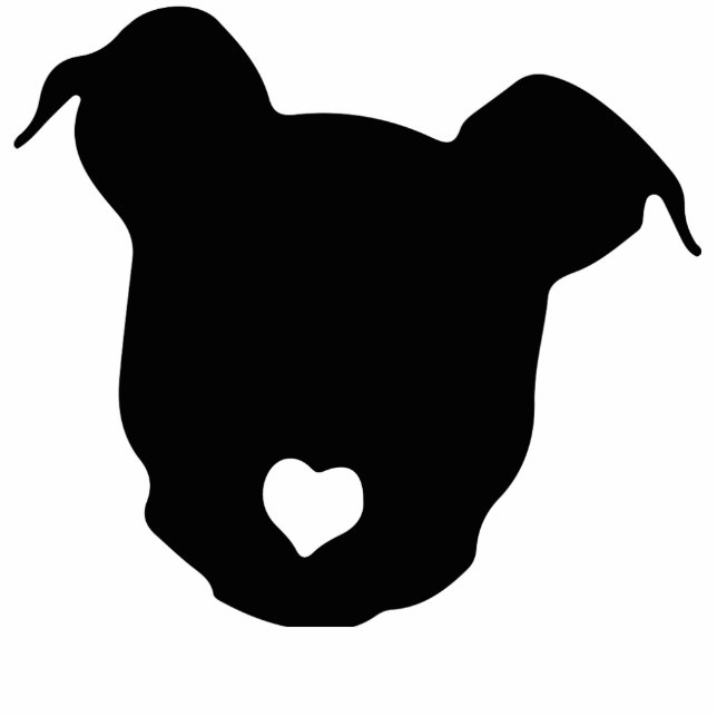 Heart ♥ Pit Bulls Photo Sculpture Key Ring (Front)