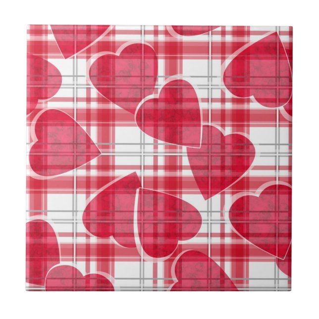 Heart plaid tile (Front)