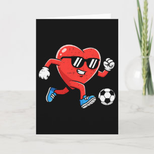 Heart Play Soccer Valentines Day For Teens Boys Gi Card
