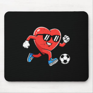 Heart Play Soccer Valentines Day For Teens Boys Gi Mouse Mat