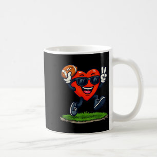 Heart Playing American Football Rugby Valentine Me Coffee Mug