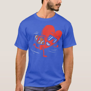 Heart Playing American Football Valentines Day Spo T-Shirt