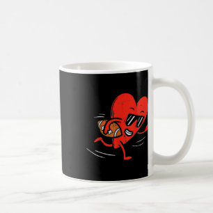 Heart Playing Football Valentines Day Sports Boys Coffee Mug