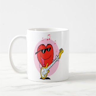 Heart Playing Music Valentines Tshirt For Men Wome Coffee Mug