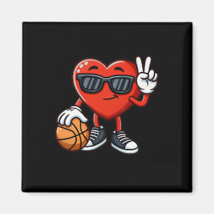 Heart Playing Sketll Valentines Day Sketll Boys Ki Magnet