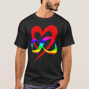 Heart Polyamory Symbol LGBT Flag Color Pride Love  T-Shirt