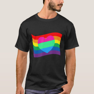 Heart Polysexual Lgbtq Gay Rights Proud Pride Rain T-Shirt