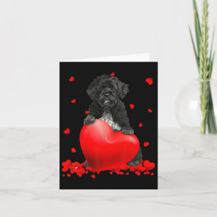 Heart Portuguese Water Dog Dog Lover Christmas Val Card