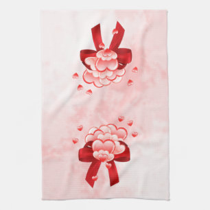 Heart Posey Tea Towel