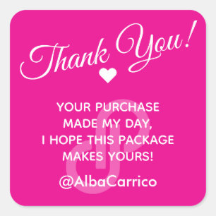 Heart Poshmark Thank You Square Sticker