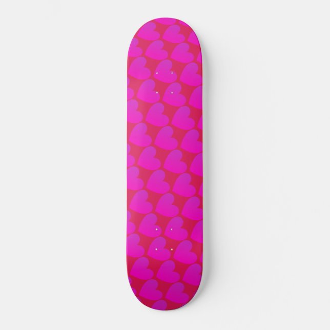 Heart Pre-Built Complete Pink Skateboard (Front)