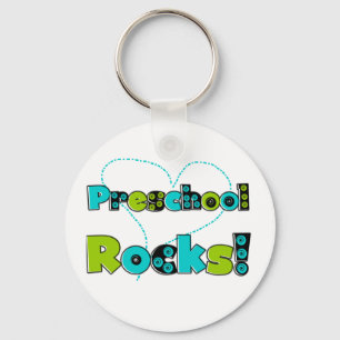Heart Preschool Rocks Key Ring