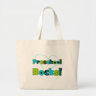 Heart Preschool Rocks Large Tote Bag