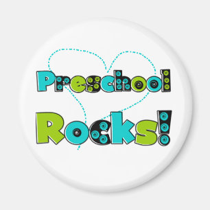 Heart Preschool Rocks Magnet