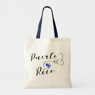 Heart Puerto Rico Flag, Puerto Rican Flag Heart To Tote Bag