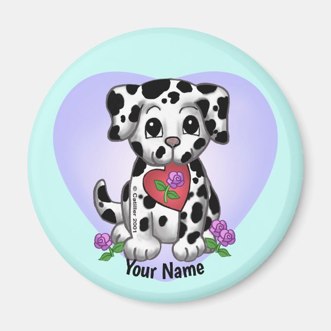 Heart Puppy Dog  Magnet (Front)