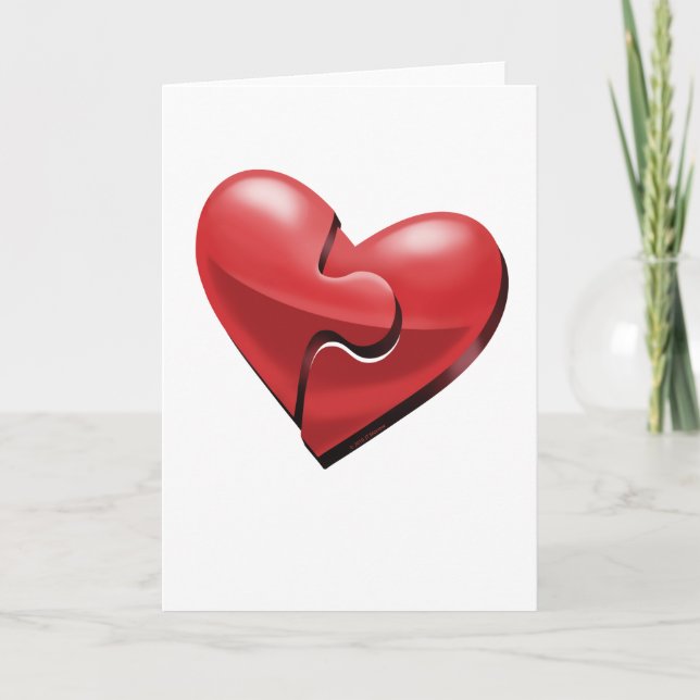 Heart Puzzle Holiday Card (Front)