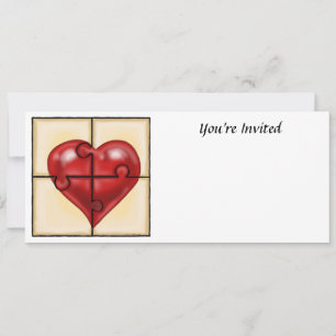 Heart Puzzle Invitation