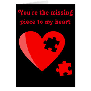 Heart Piece Missing Gifts & Gift Ideas A red heart with a puzzle piece missing