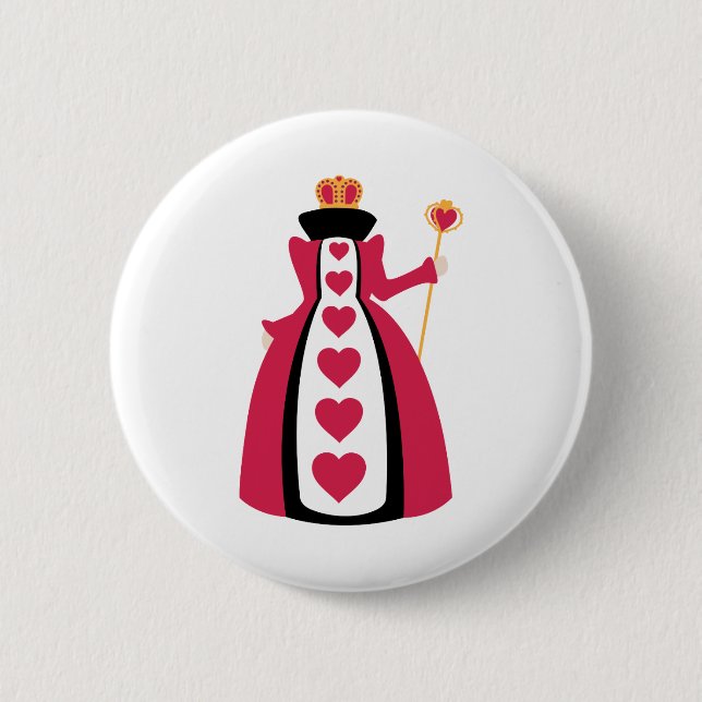Heart Queen 6 Cm Round Badge (Front)