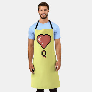 Heart queen black outline apron