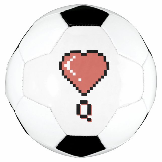 Heart queen black outline football (Front)