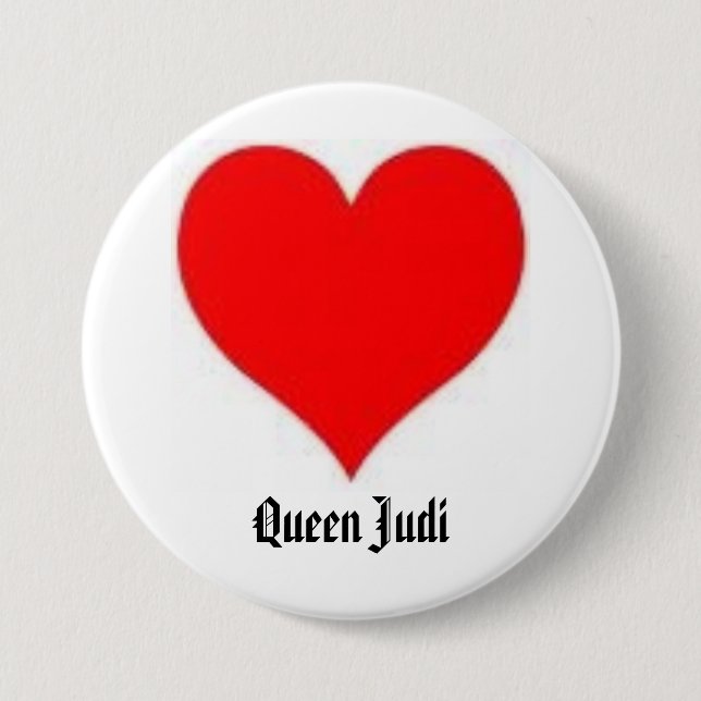 heart, Queen Judi 7.5 Cm Round Badge (Front)