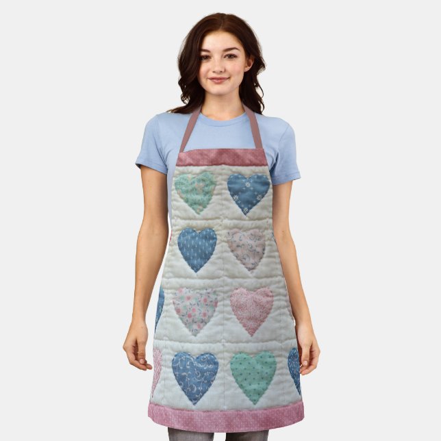 Heart quilt apron (Worn)