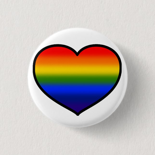 (Heart) Rainbow button (Front)