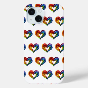 Heart Rainbow Colours iPhone 15 Case