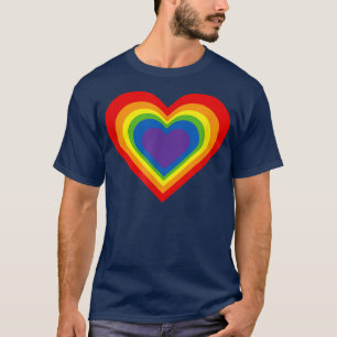 Heart Rainbow Lesbian Gay Pride Month Transgender T-Shirt