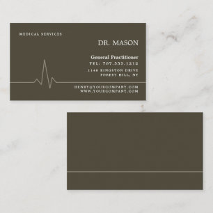 Heart Rate, General Practitioner, Nurse, Medical Business Card