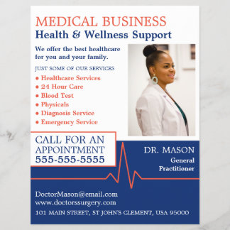 Heart Rate, General Practitioner, Nurse, Medical Flyer