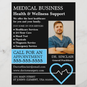 Heart Rate Monitor, Physician, Nurse, Medical Flyer