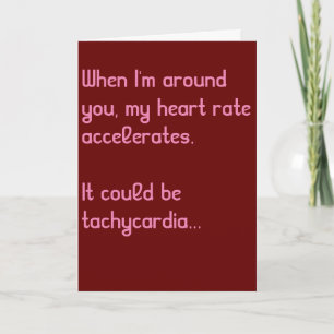 heart rate romantic funny valentine card