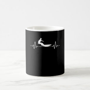 Heart Rate With Surfer Surf Coffee Mug