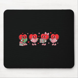 Heart Reading Books Valentine Teacher Library Book Mouse Mat
