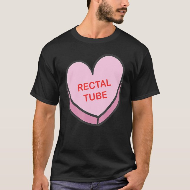 Heart Rectal Tube Nurse Life Valentines Day Women  T-Shirt (Front)