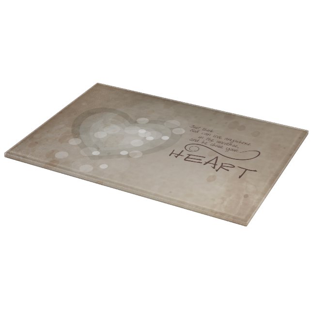 Heart Religious Encouragement, Grunge Cutting Board (Corner)