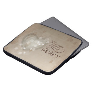 Heart Religious Encouragement, Grunge Laptop Sleeve