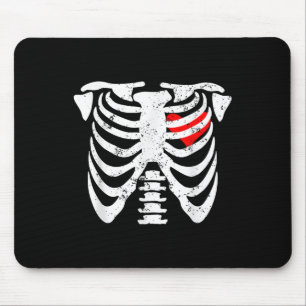 Heart Rib Cage X-ray Adult Kids Funny Valentine Sk Mouse Mat