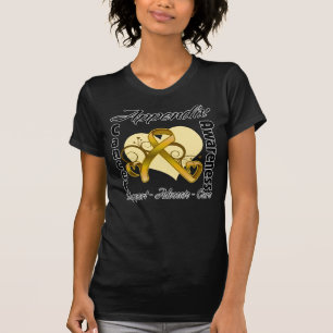 Heart Ribbon - Appendix Cancer Awareness T-Shirt
